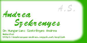 andrea szekrenyes business card